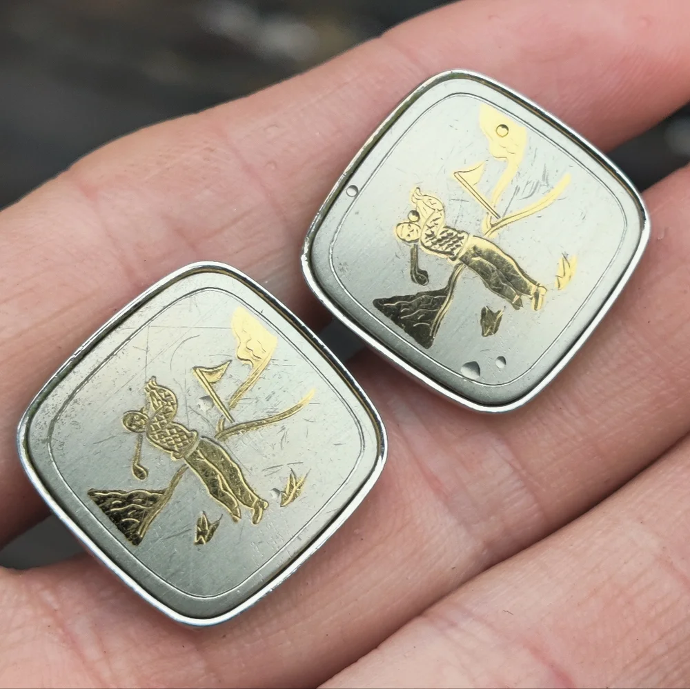 ⛳ Vintage golf cuff links